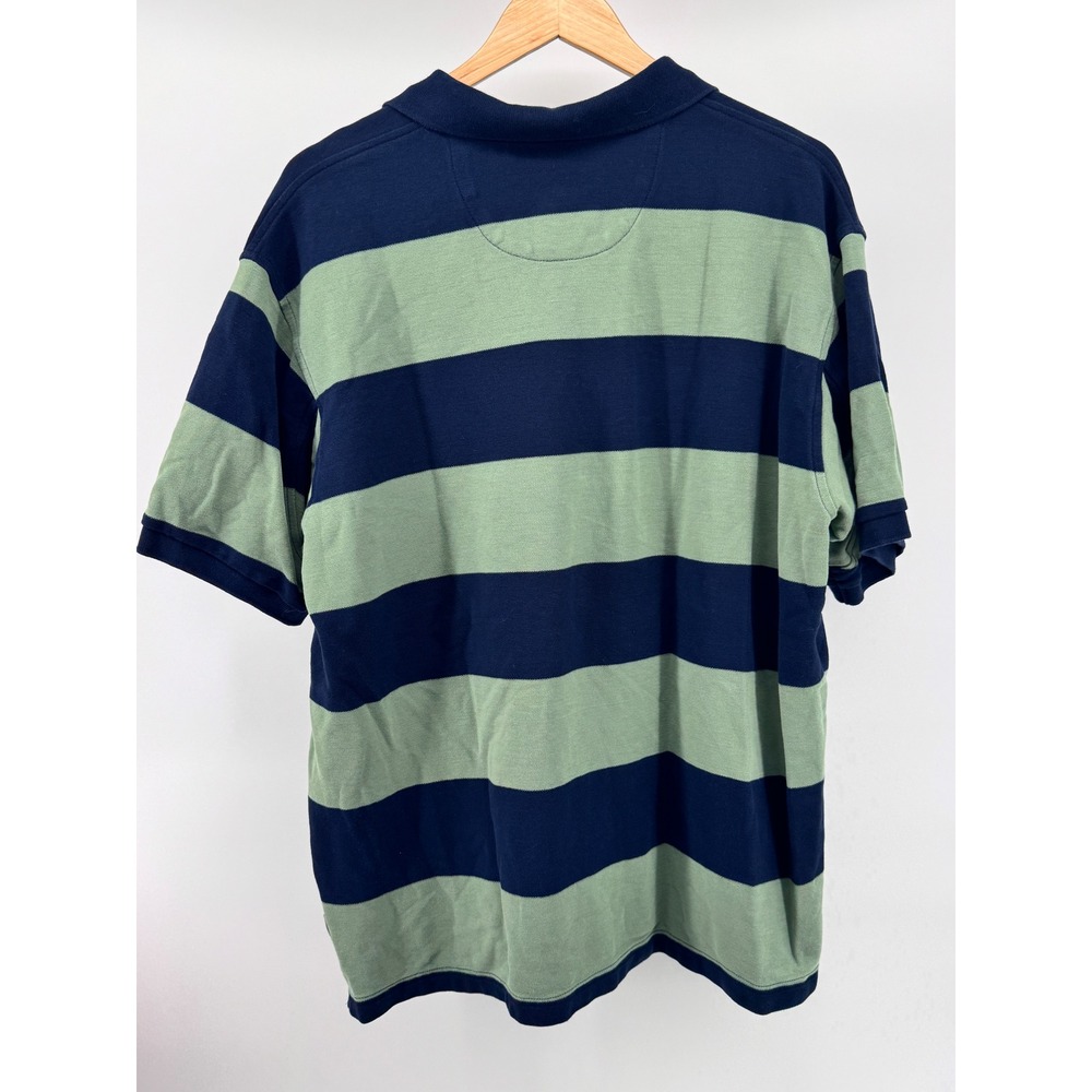 Orvis Polo Shirt Mens XL Green Blue Striped Pique Fly Fishing Outdoor - Picture 5 of 11